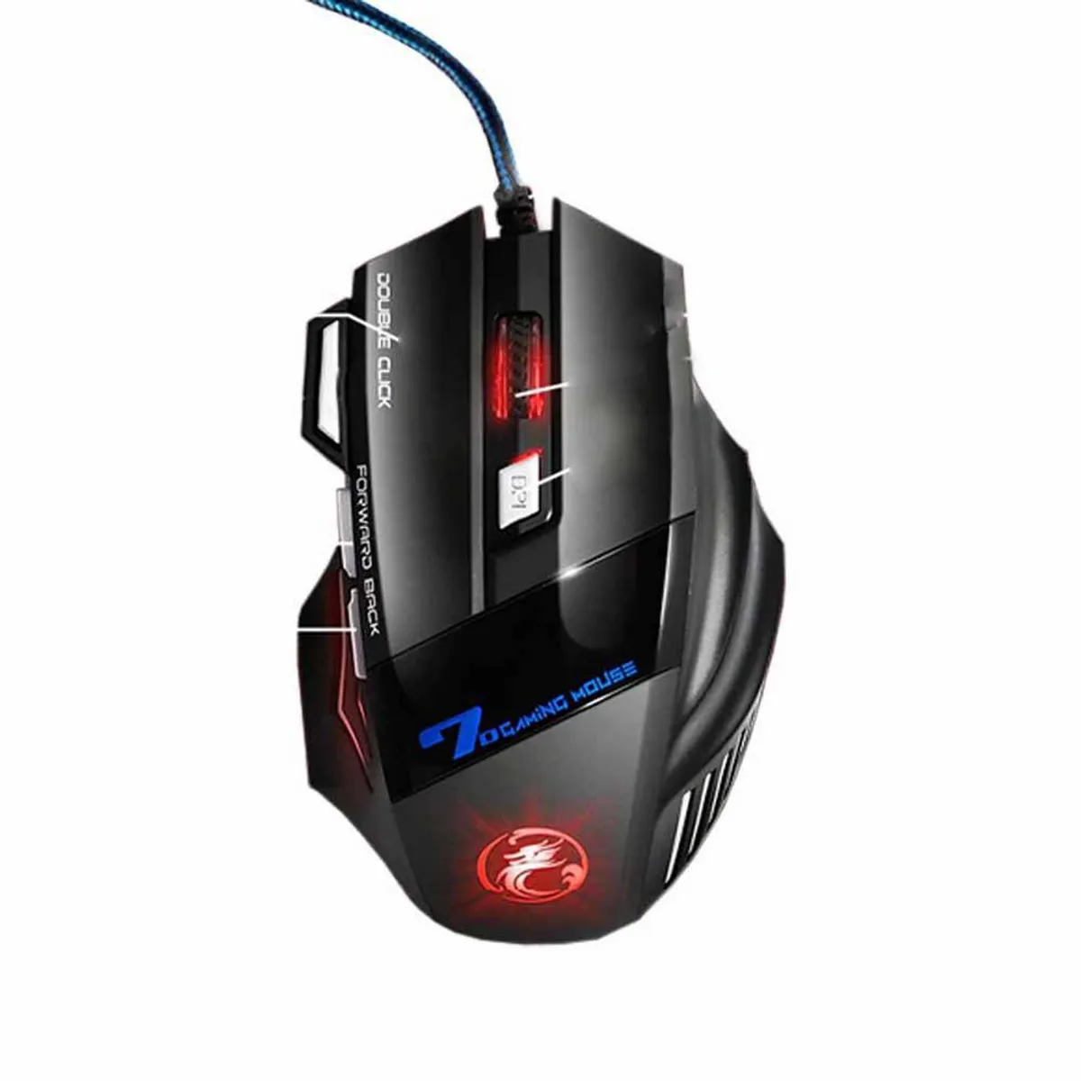 OEM - Mouse imice gamer ergonómico  7 botones led con cable usb x7