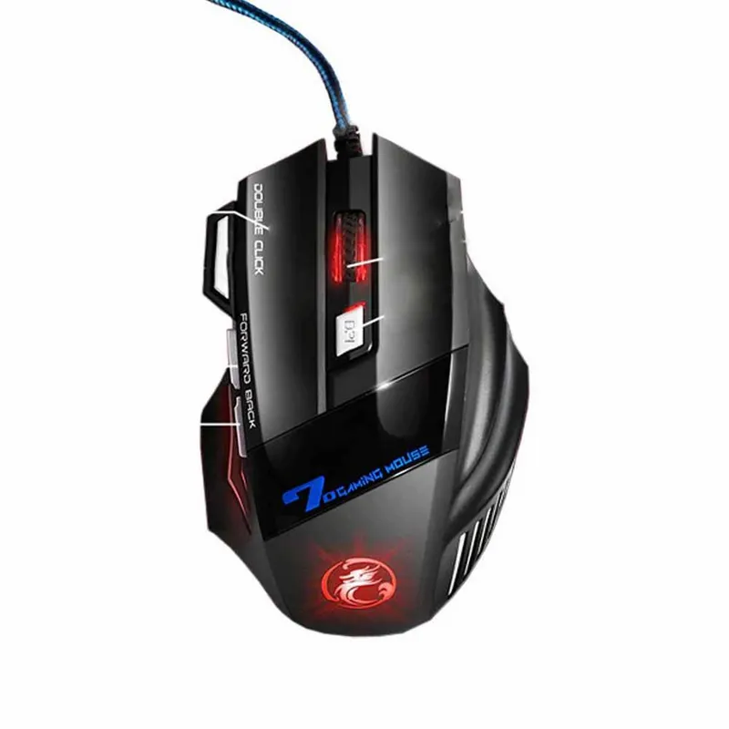 OEM - Mouse imice gamer ergonómico  7 botones led con cable usb x7