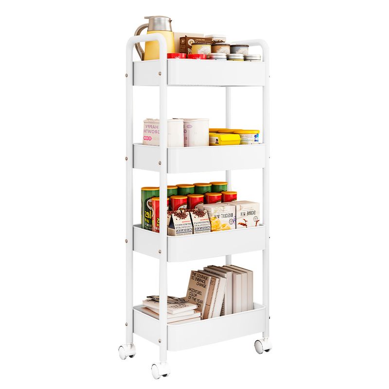 SASHIJA - Carrito Organizador 4 Niveles con Ruedas para Baño Cocina BL JY8