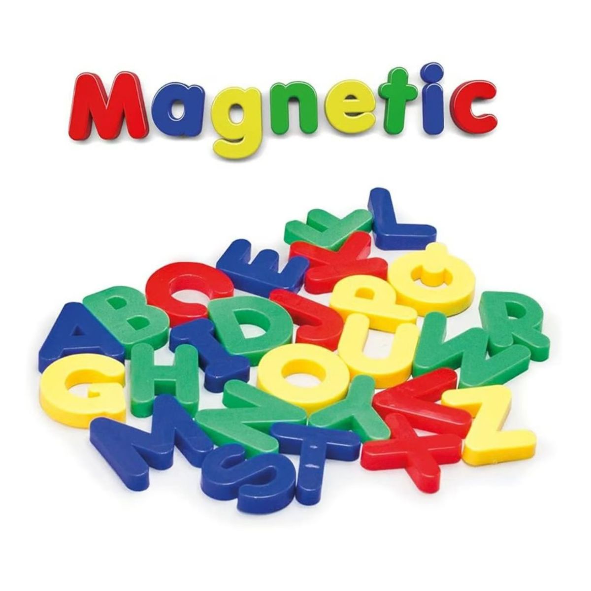 GENERICO - Frasco de Letras y Números Imantados Material Didáctico