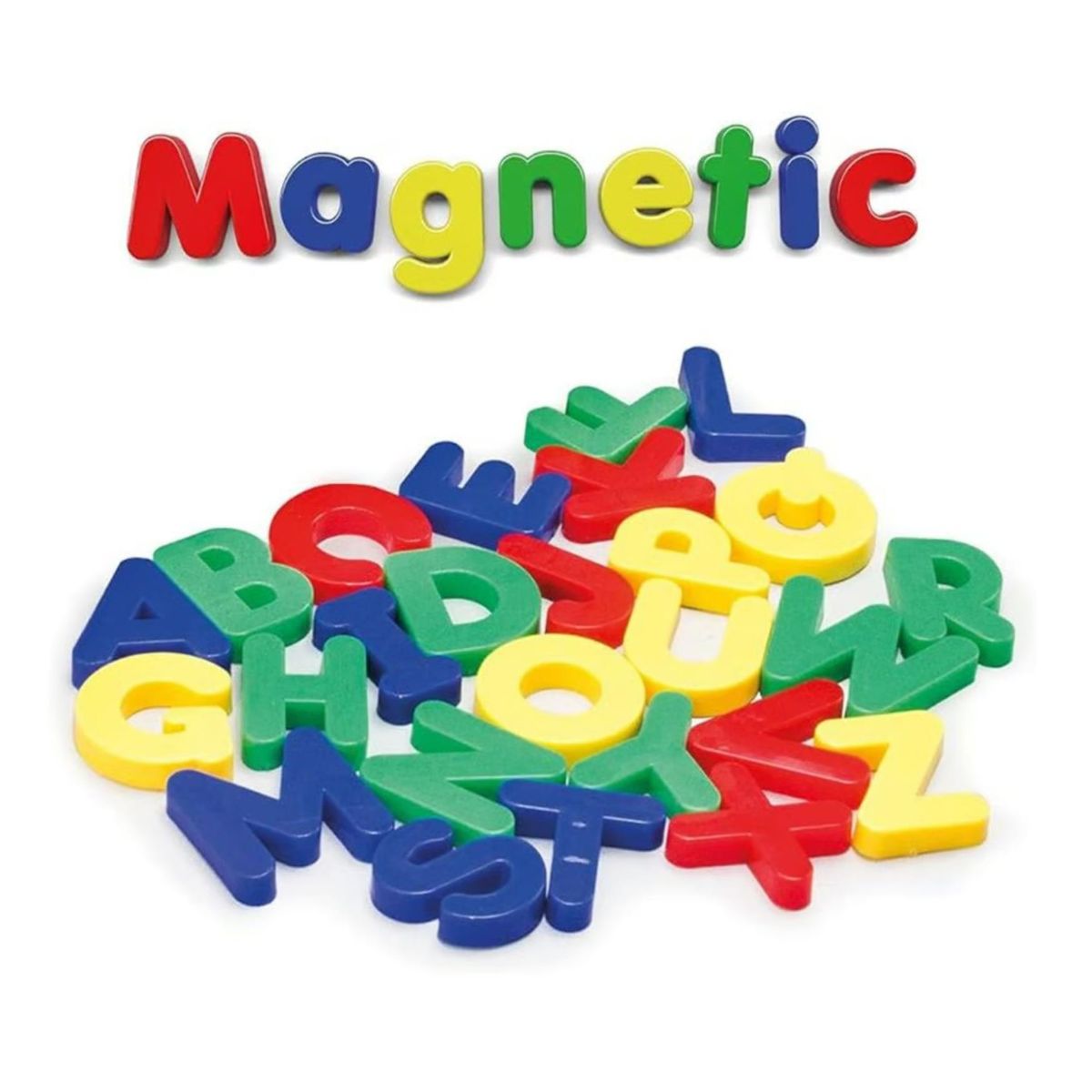 GENERICO - Frasco de Letras y Números Imantados Material Didáctico