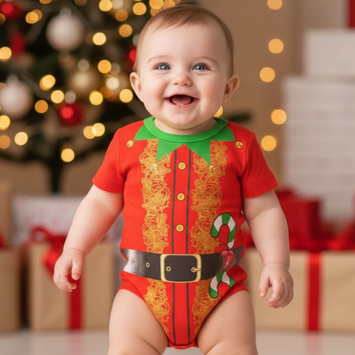 GENERICO - Body Navideño Duende Rojo Navidad