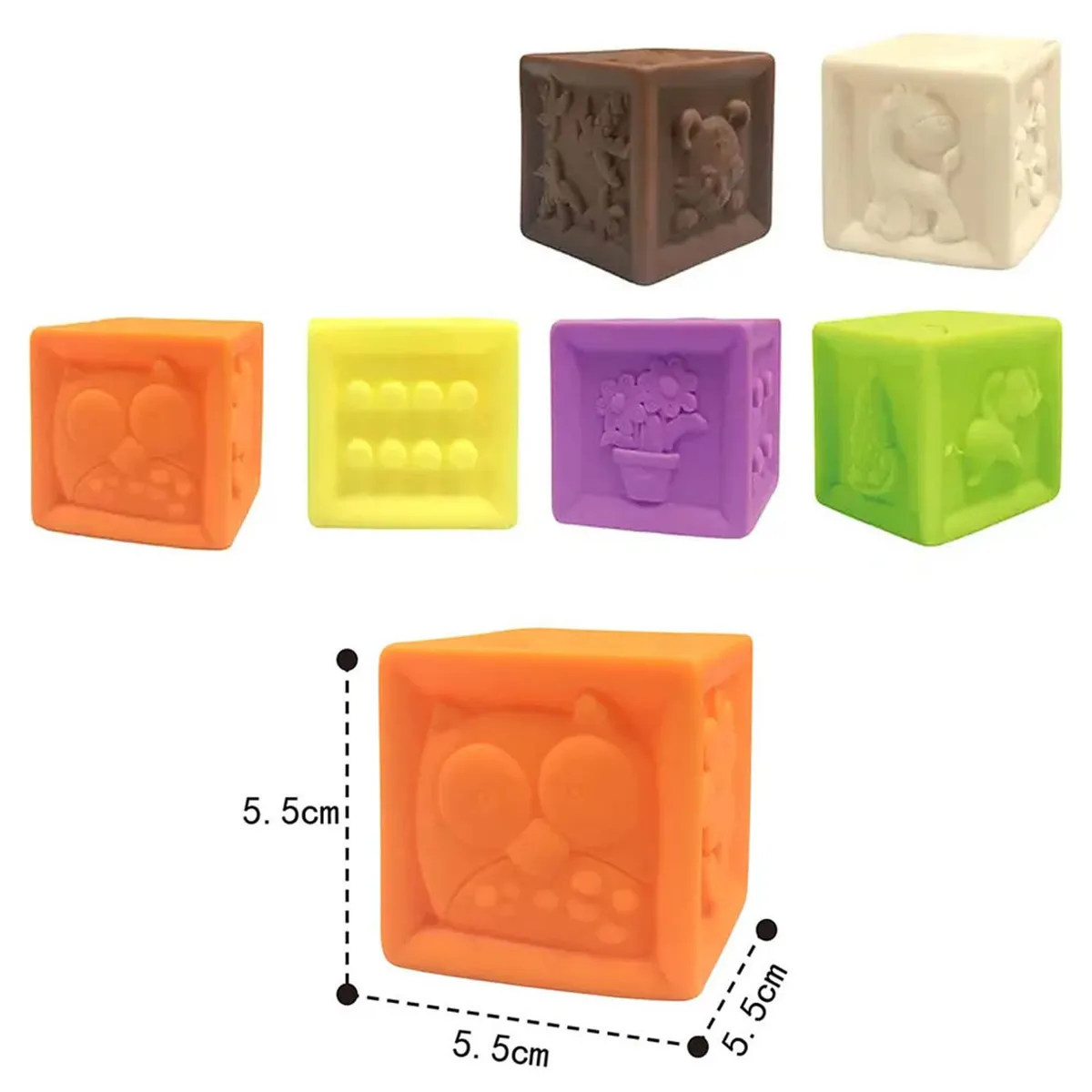 HUANGER - Set de 12 Bloques de Silicona Texturizado