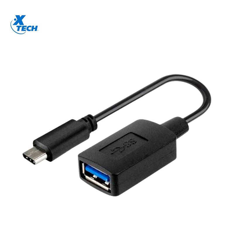 XTECH - Adaptador Transferencia de Datos XTC-515 TipoC Macho a UsbA  3.0 12cm