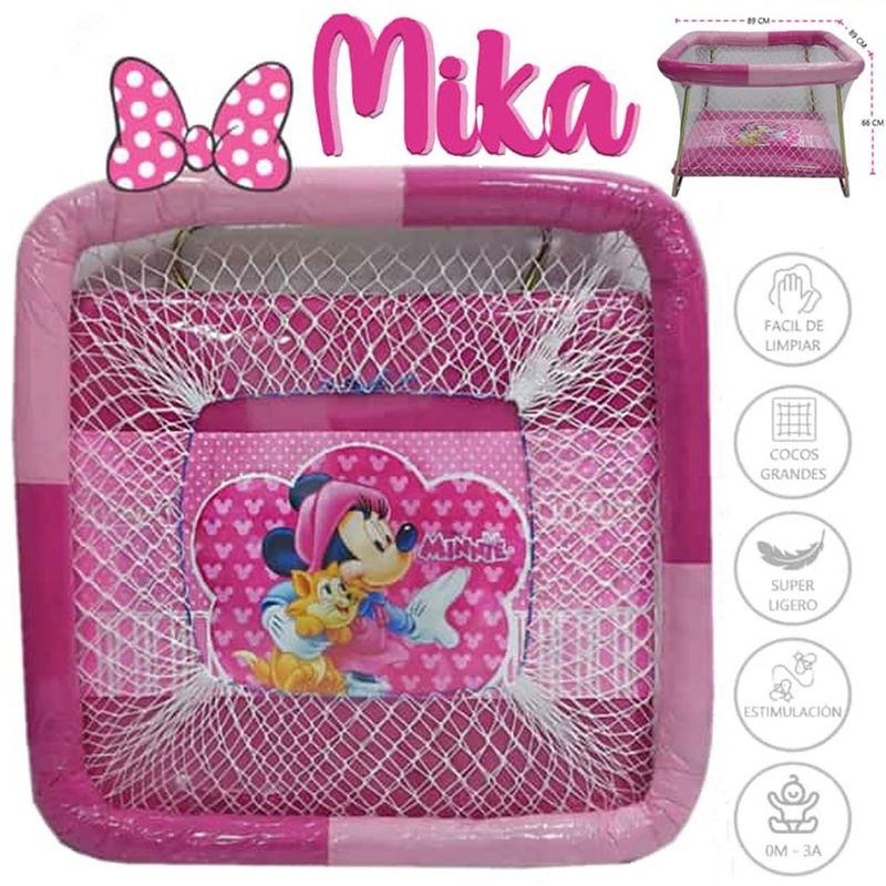 GENERICO - Corral Con Ruedas para Bebes Acolchado MIKA Niña