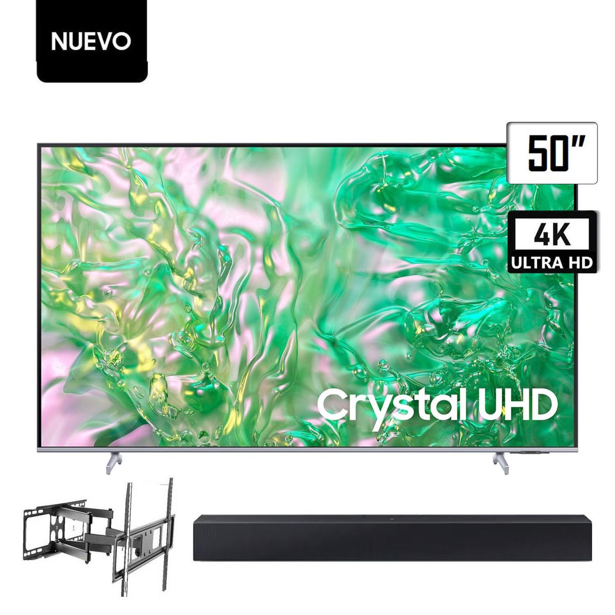 SAMSUNG - Televisor Samsung 50 UHD Crystal 4K Tizen OS Smart TV UN50DU8200.
