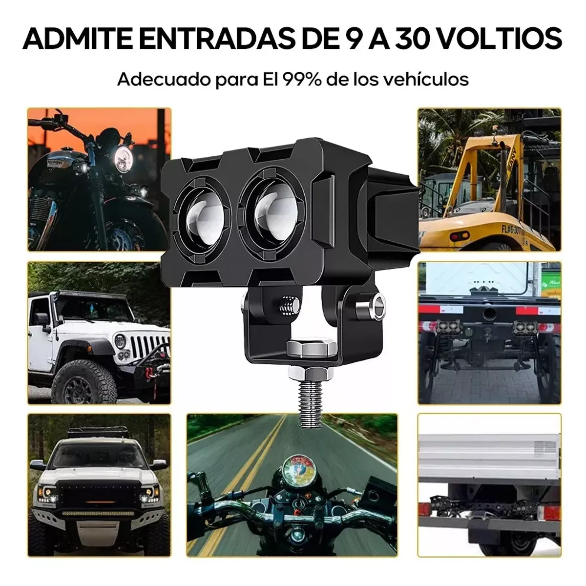 GENERICO - Kits De Faros Lupa Doble Color Spot Para Auto Moto 48000lm