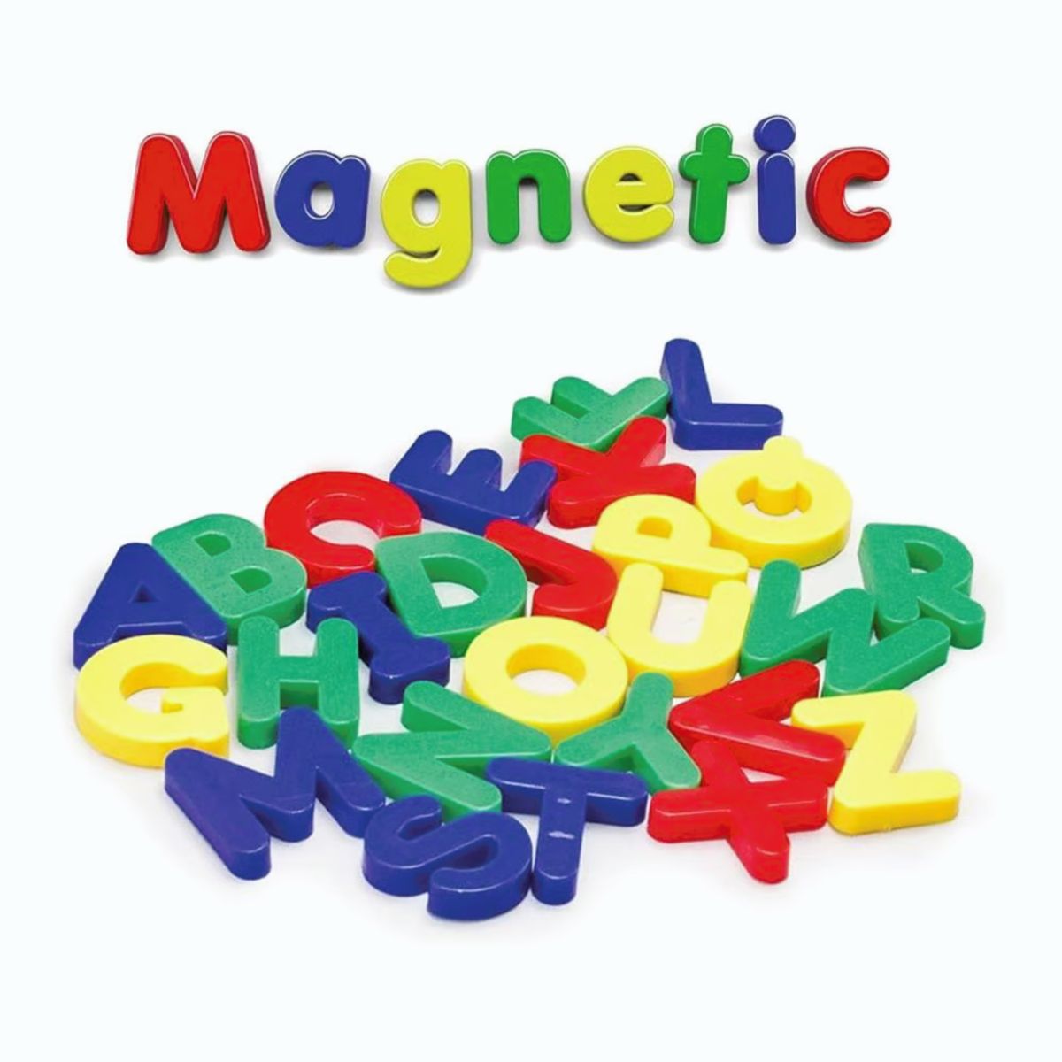 GENERICO - Frasco de letras y números imantados Material didáctico