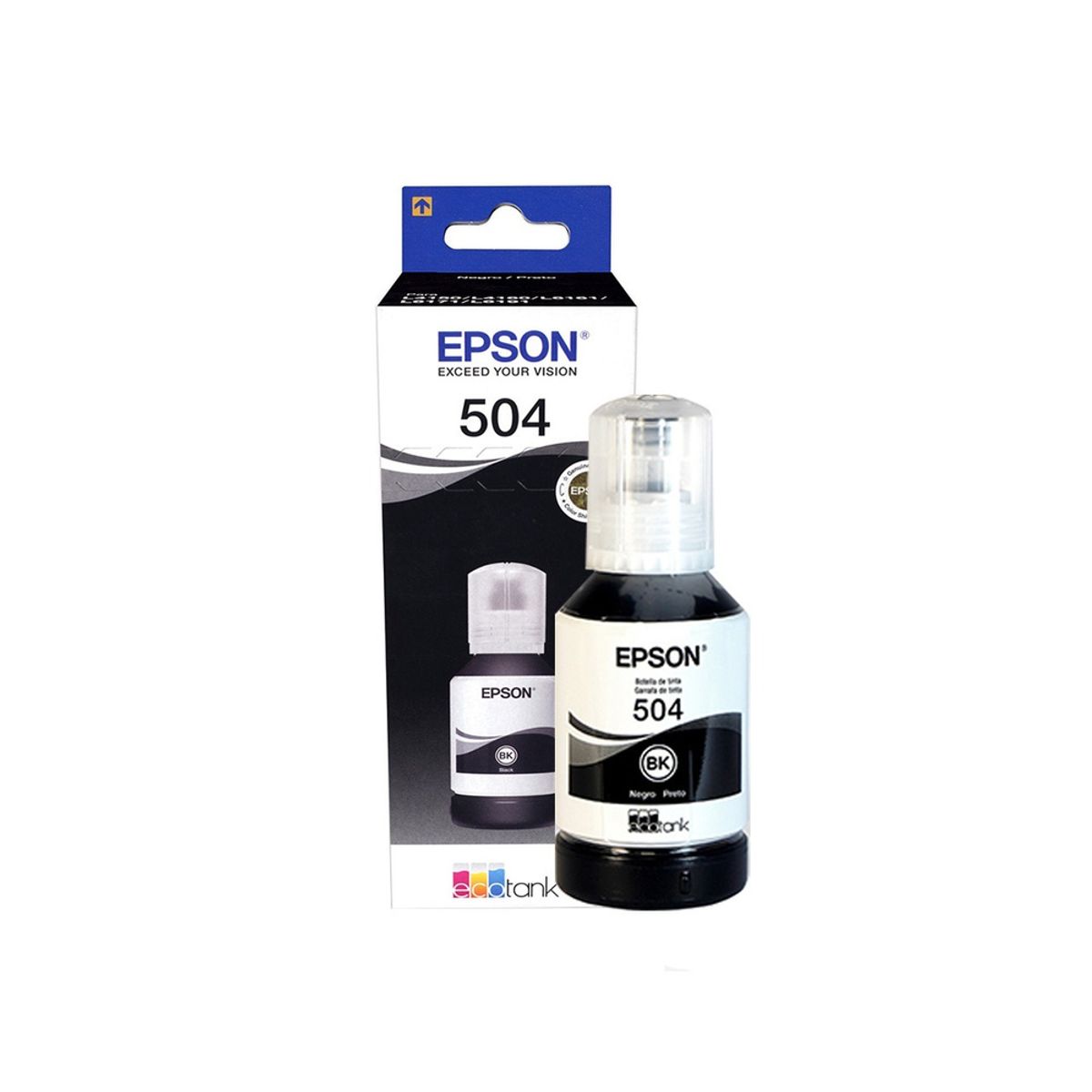 EPSON - 1K Botella tinta EPSON T504 T504120 504 NEGRO BLACK 100% original