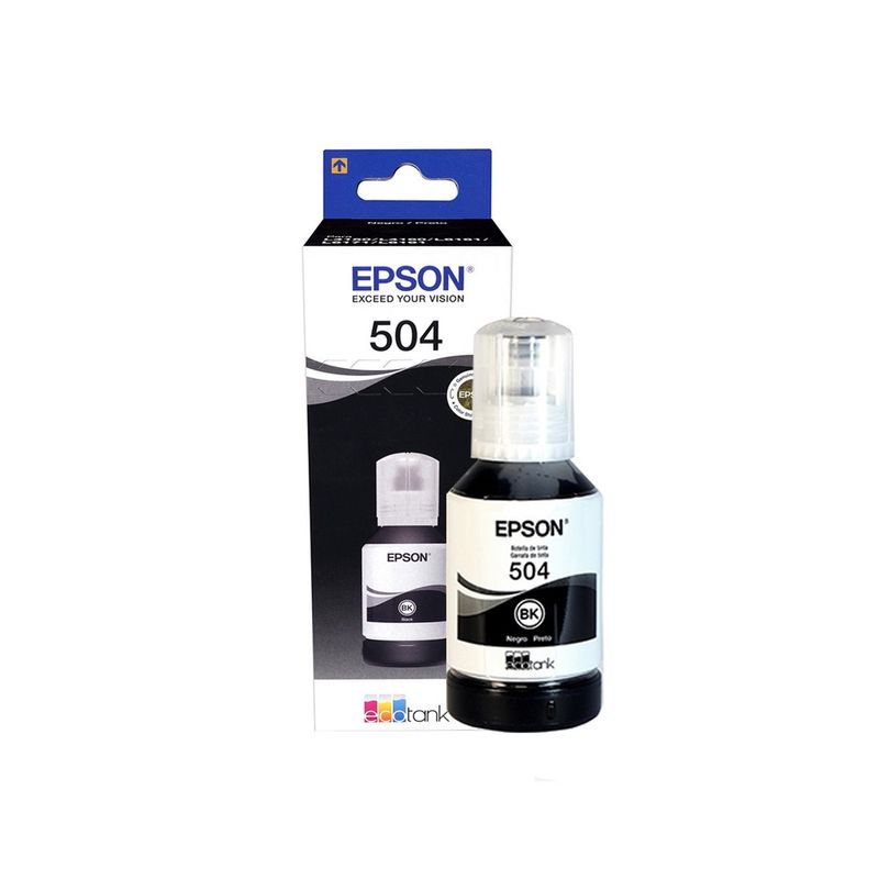 EPSON - 1K Botella tinta EPSON T504 T504120 504 NEGRO BLACK 100% original