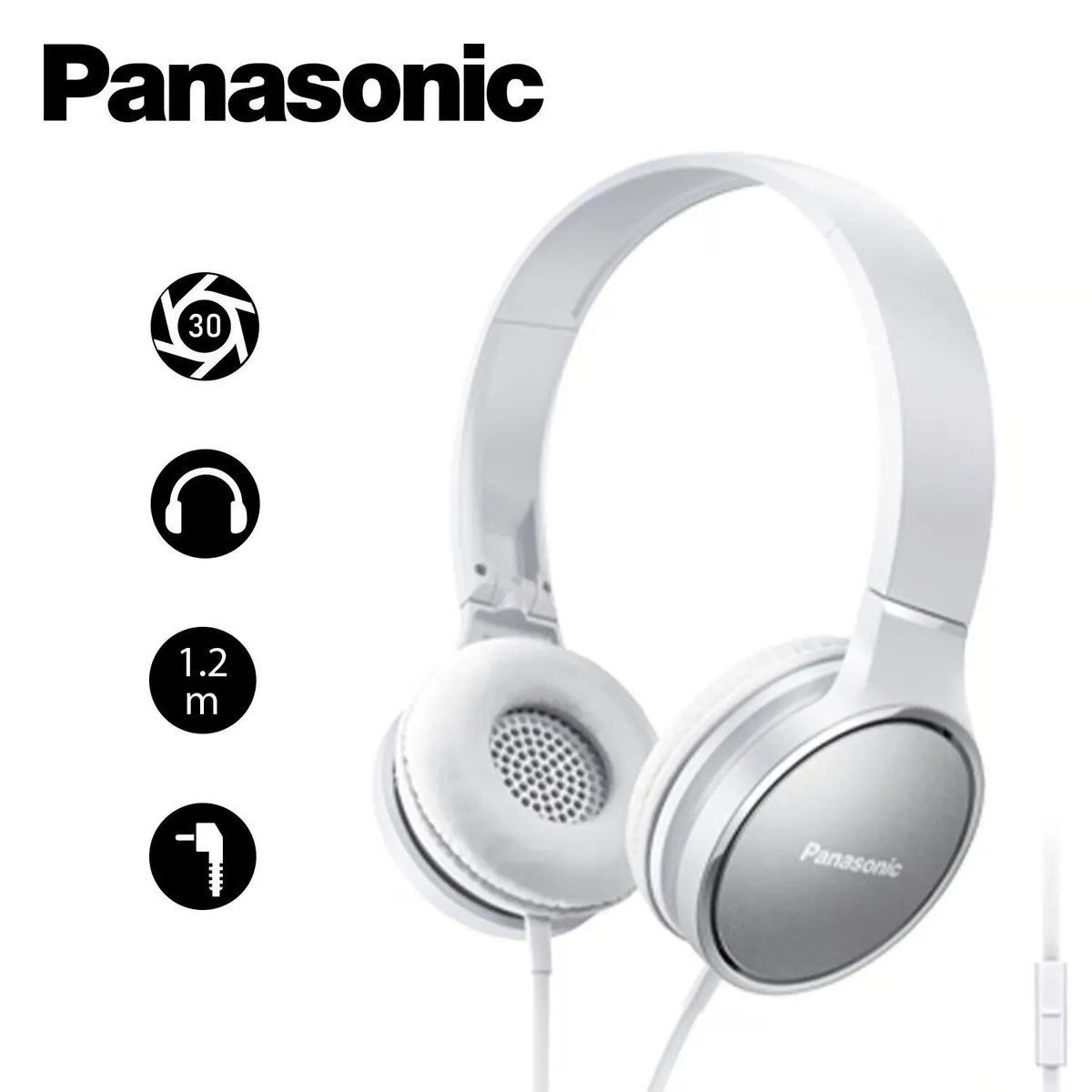 PANASONIC - Audifonos Panasonic Vincha con Micrófono HF300M - Blanco
