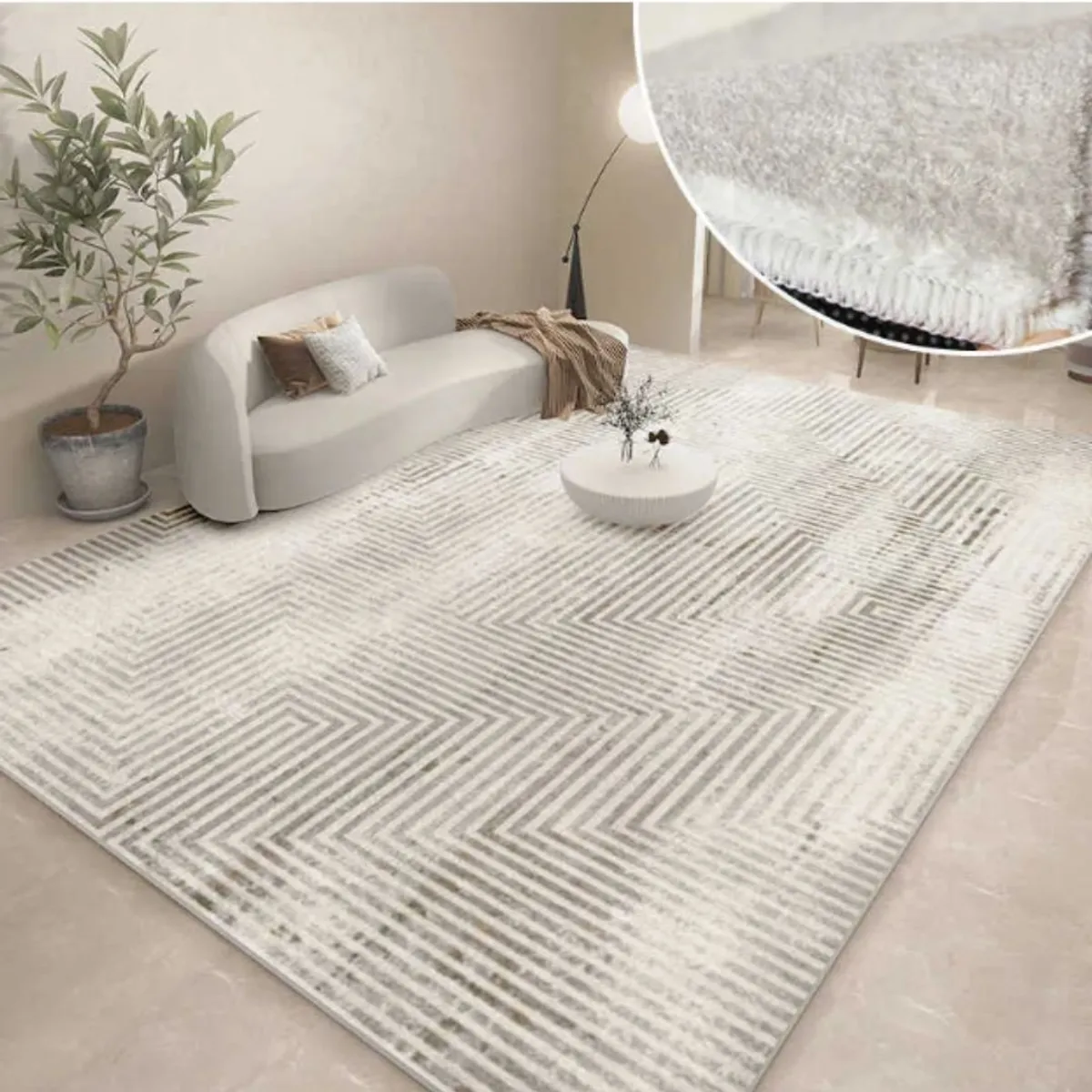 GENERICO - ALFOMBRA SEDA SINTETICA 227X180cm FS-101