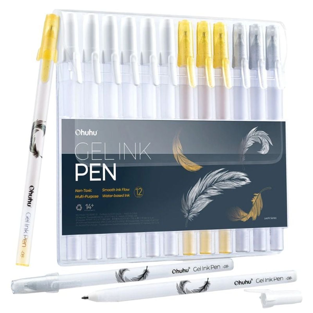 GENERICO - Ohuhu Leahi Bolígrafos tinta gel  - Set x12