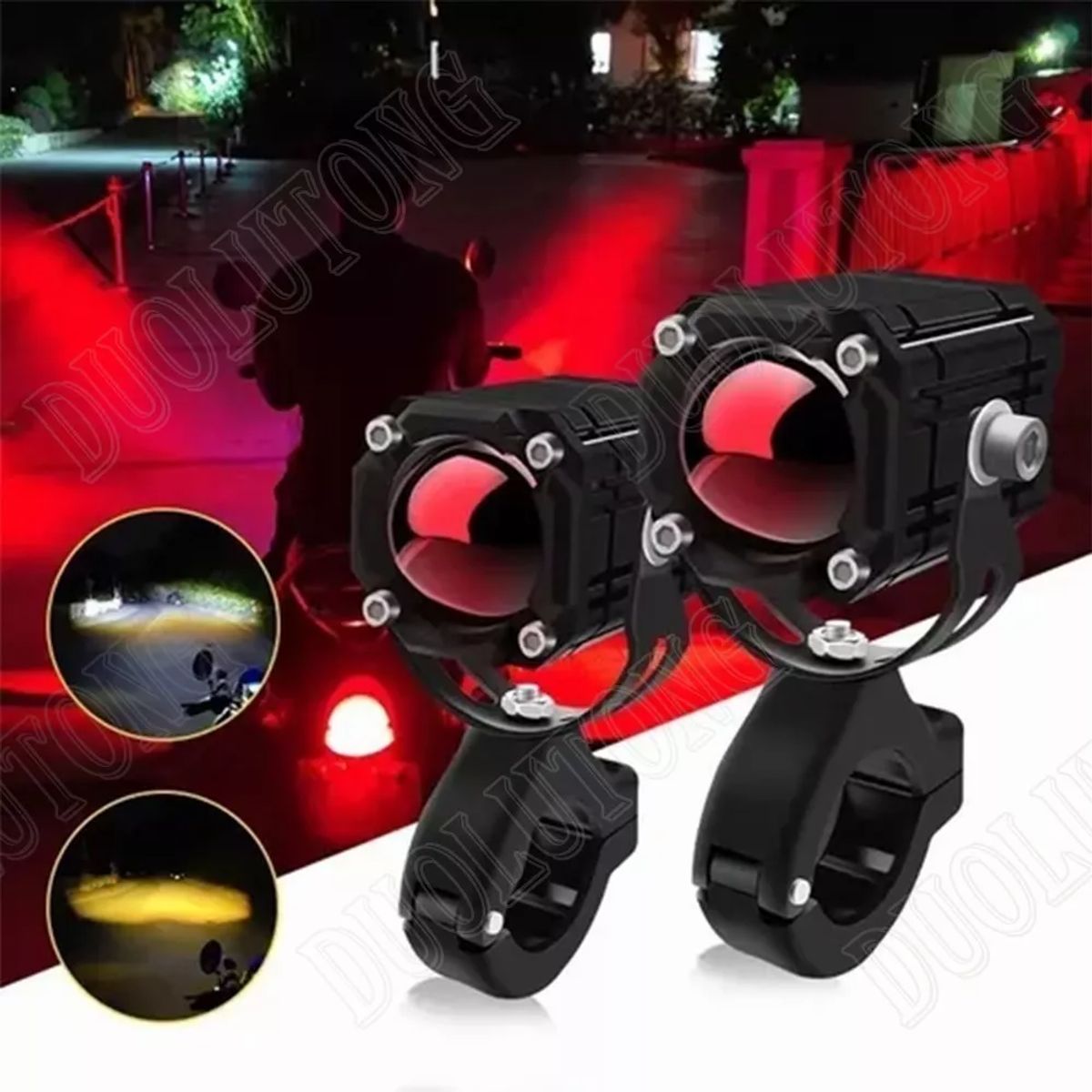 GENERICO - Faros De Lupa Luz Led Spot Luz Para Moto Ojo Diabólico 2pcs