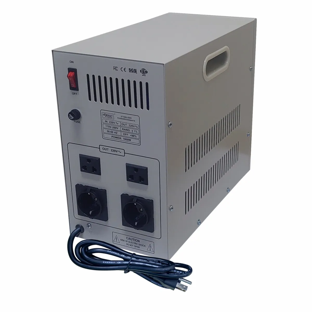 ENERGIT - ESTABILIZADOR FERRORESONANTE 2000W 2KVA 220V DIGITAL - ENERGIT