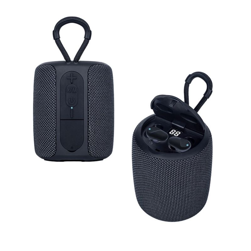 TEROS - PARLANTE Y AUDIFONO INALAMBRICO TEROS TE-6033N 2 EN 1 COLOR NEGRO