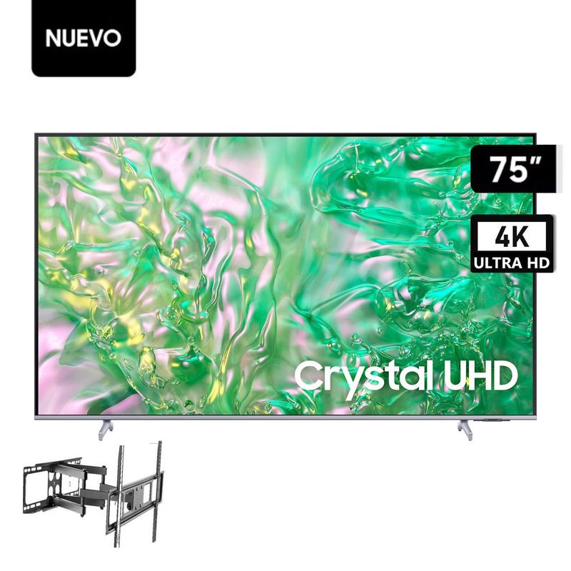 SAMSUNG - Televisor Samsung 75 UHD Crystal 4K Tizen OS Smart TV UN75DU8000