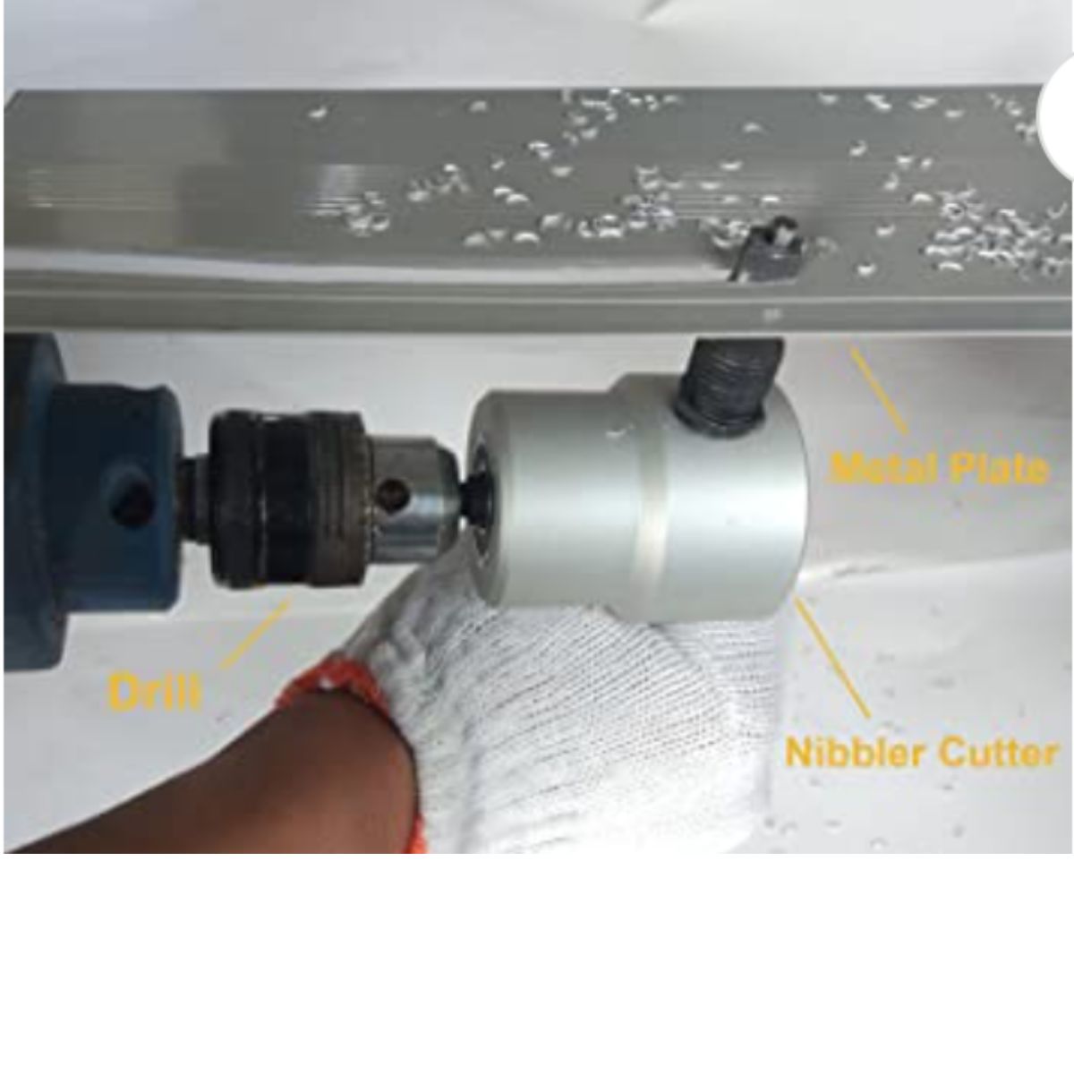 GENERICO - Cortador de Placas de Metal  -Adaptador para Taladros