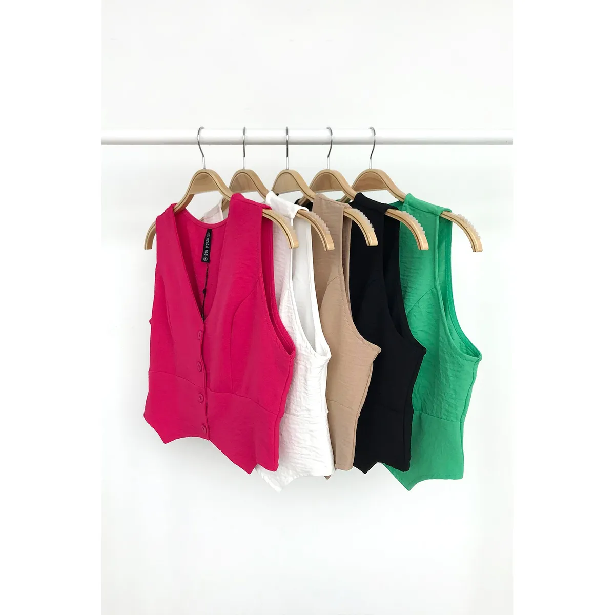 GENERICO - Chaleco Casual Camila Color Beige Estacion 108