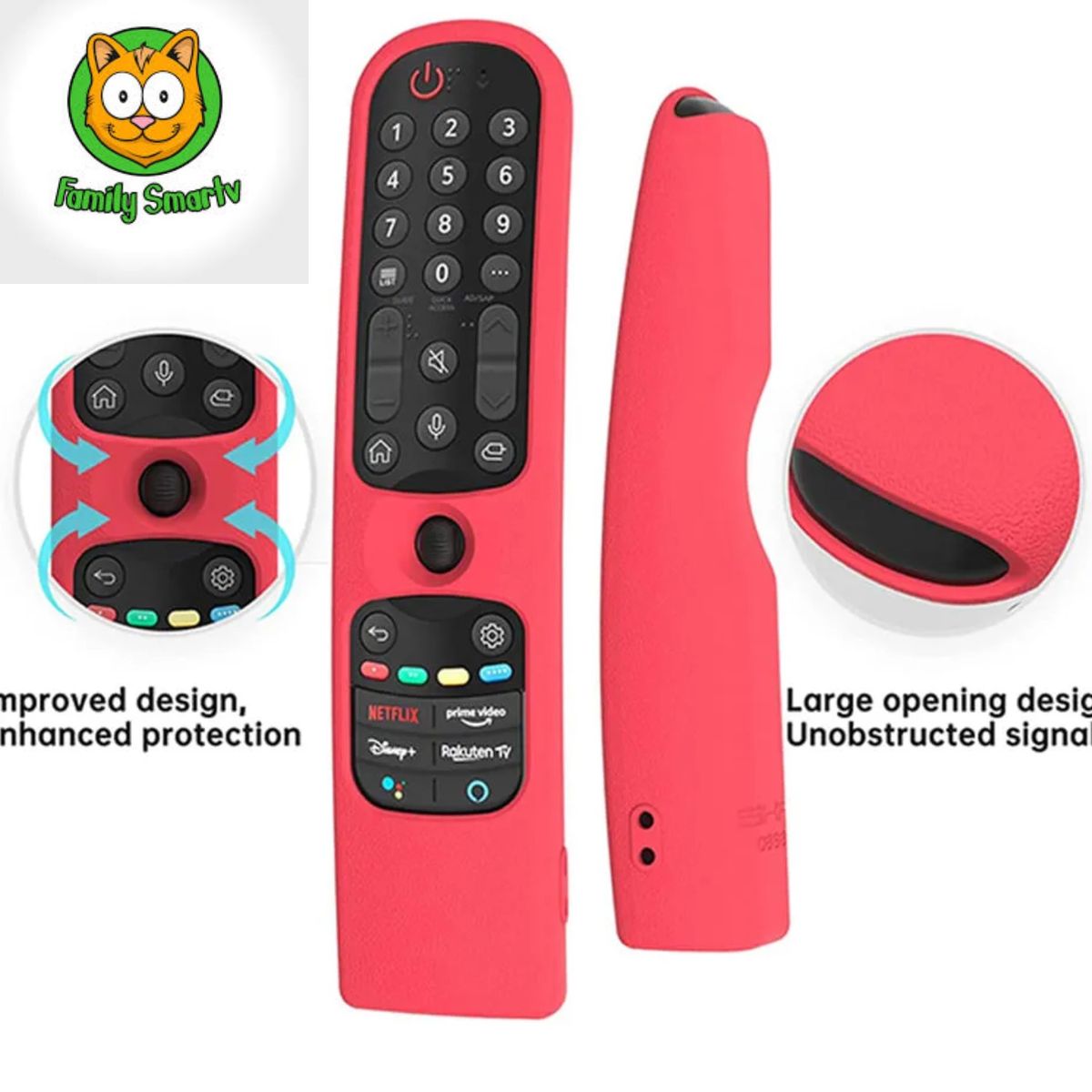 LG - Funda para Magic Remote LG 2021 Silicona  Rojo