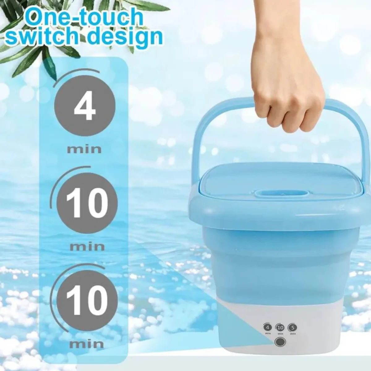 IMPORTADO MC - Mini Lavadora Plegable Centrifugado - ROSADO