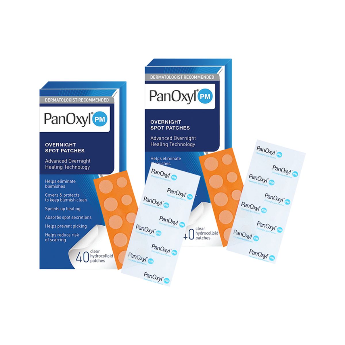 PANOXYL - Parches para el acné de uso nocturno Panoxyl PM 40 Unidades 2 Pack