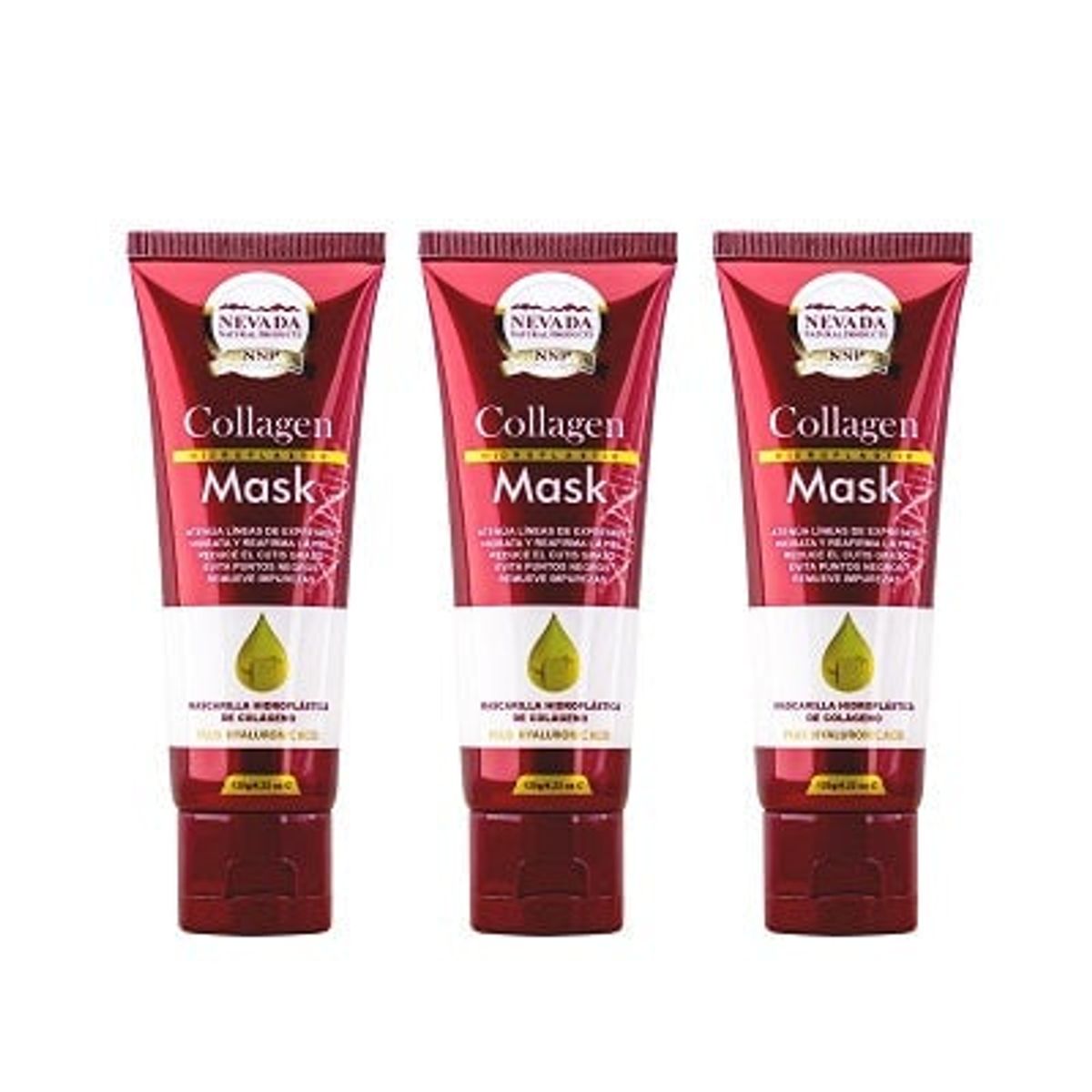 NEVADA NATURAL PRODUCTS - Mascarilla Hidroplastica De Colageno Nevada 120Gr 3 Unidades