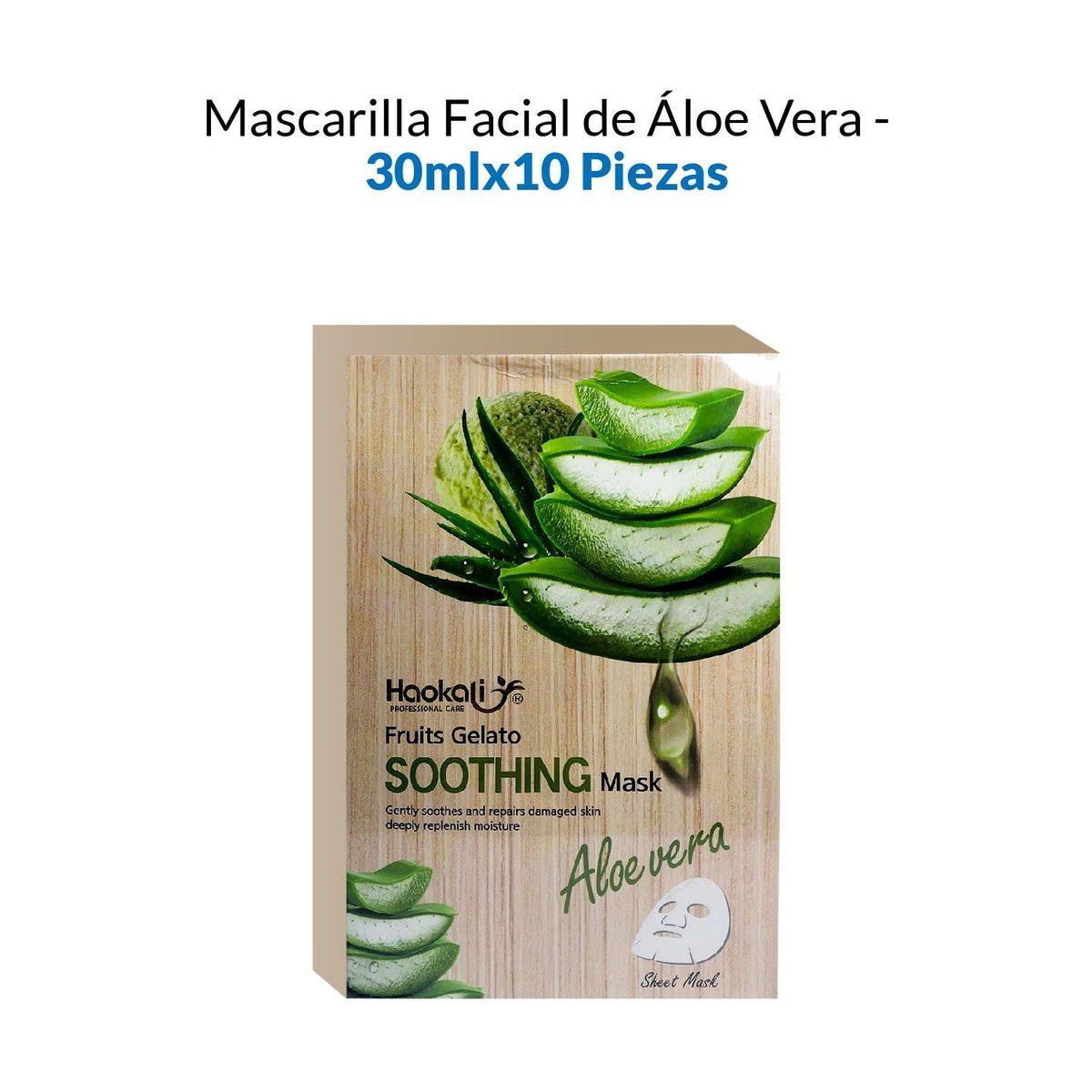 WOKALI - Mascarilla Calmante Aloe Vera Wokali 30mlx10 Piezas