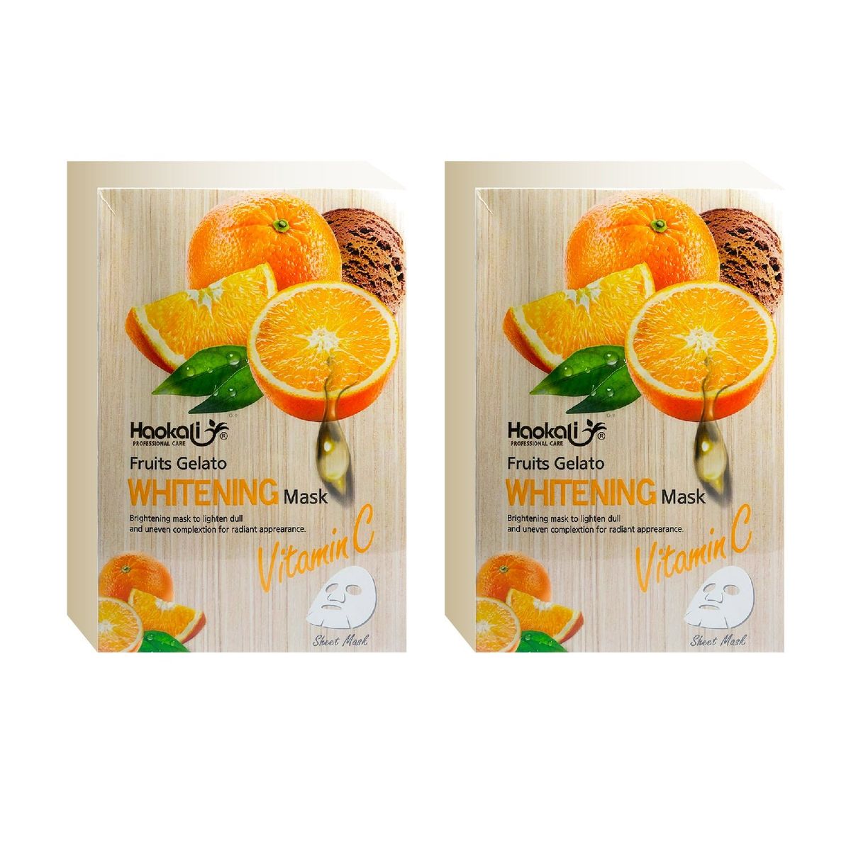 WOKALI - Mascara Facial Blanqueadora De Vitamina C Wokali 30mlx10 Piezas 2 Pack