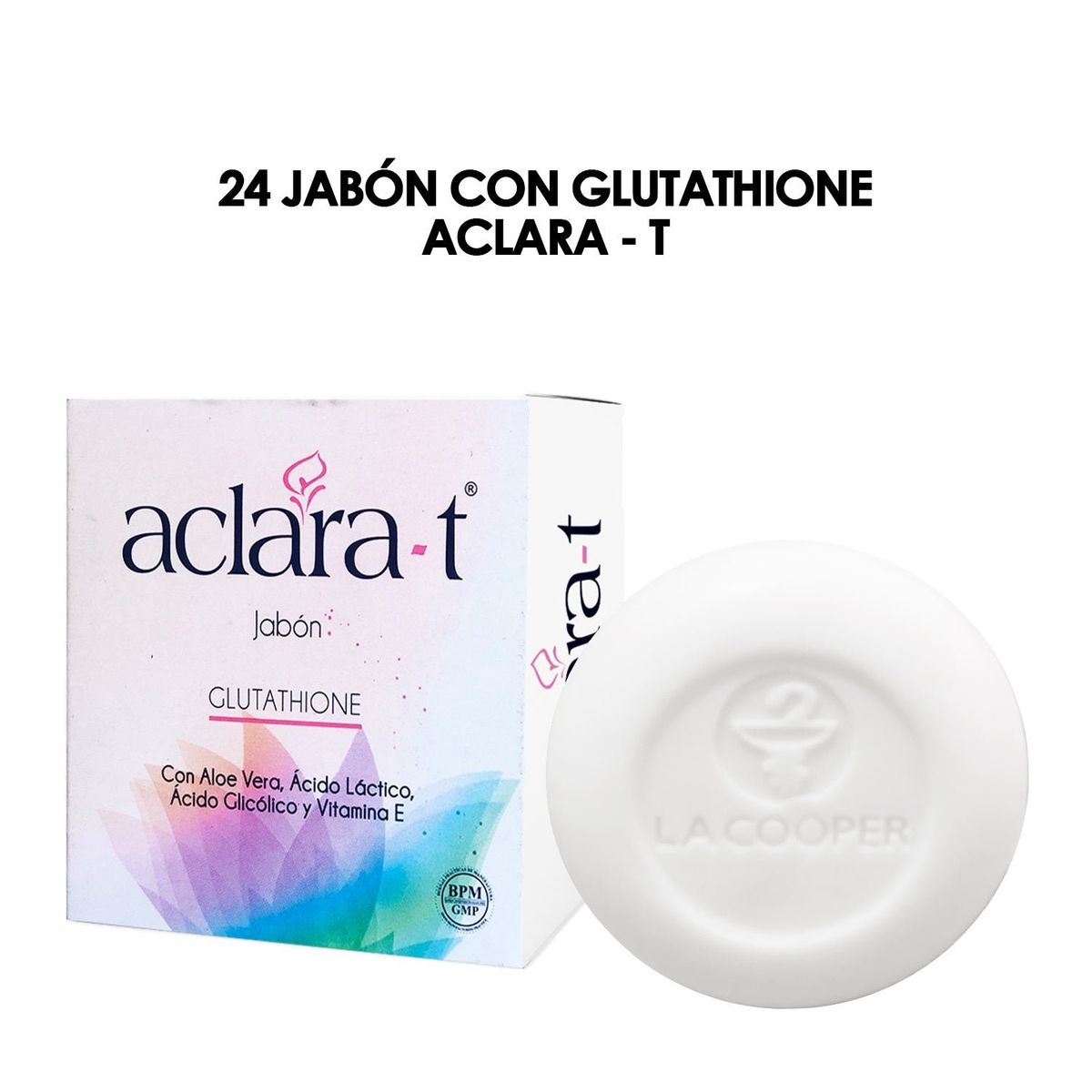 GENERICO - Jabón Con Glutathione Aclara-T 80Gr 24 Unidades