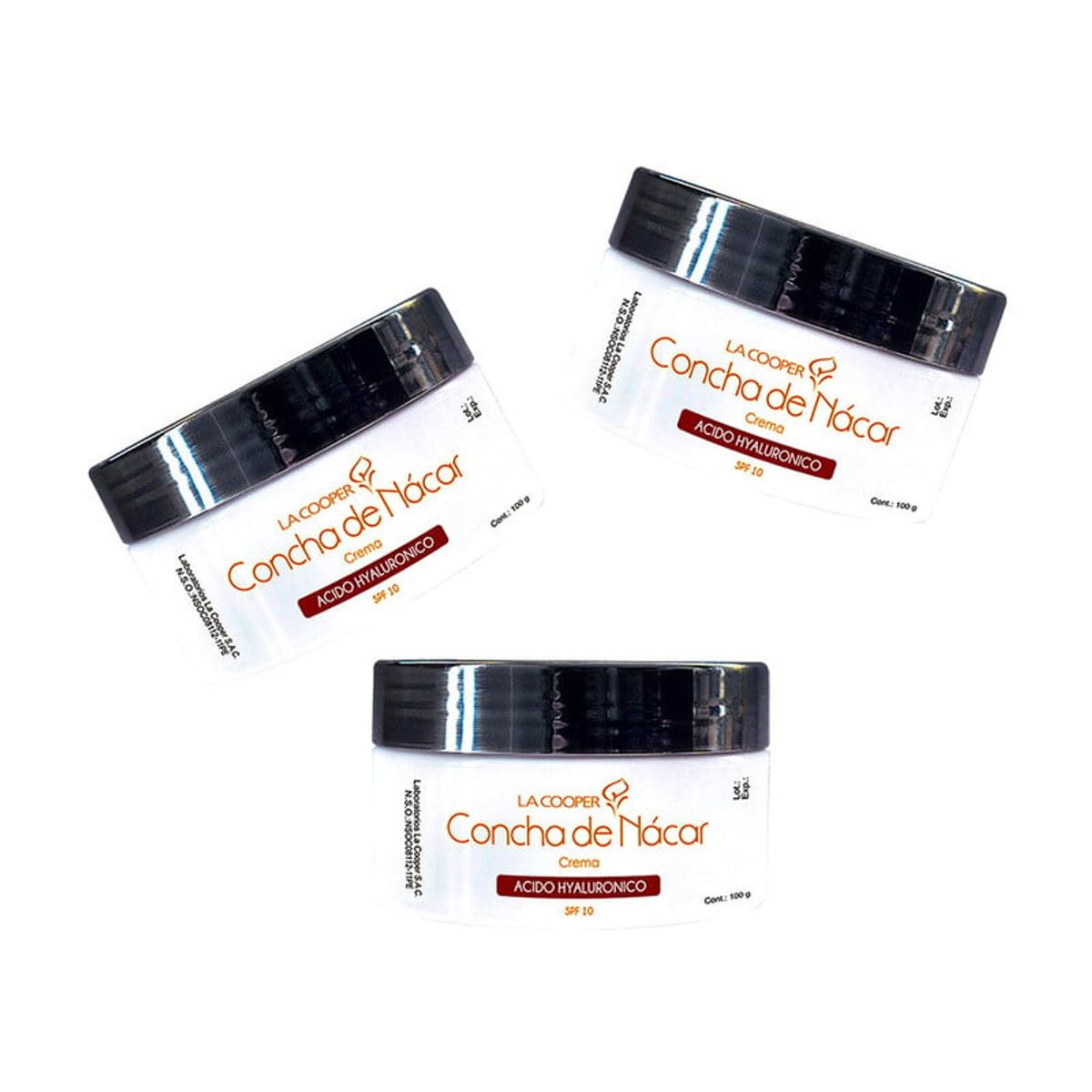 GENERICO - Crema De Concha De Nácar La Cooper 100Gr 3 Unidades