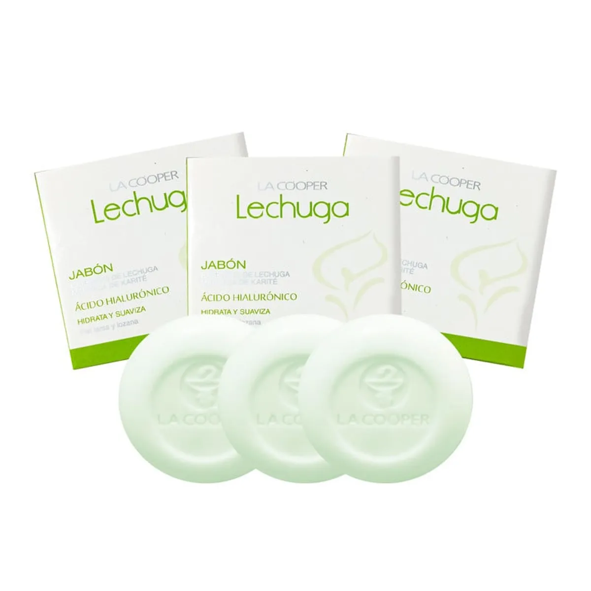 GENERICO - Jabón lechuga con manteca de karité La cooper 80Gr 3 Unidades