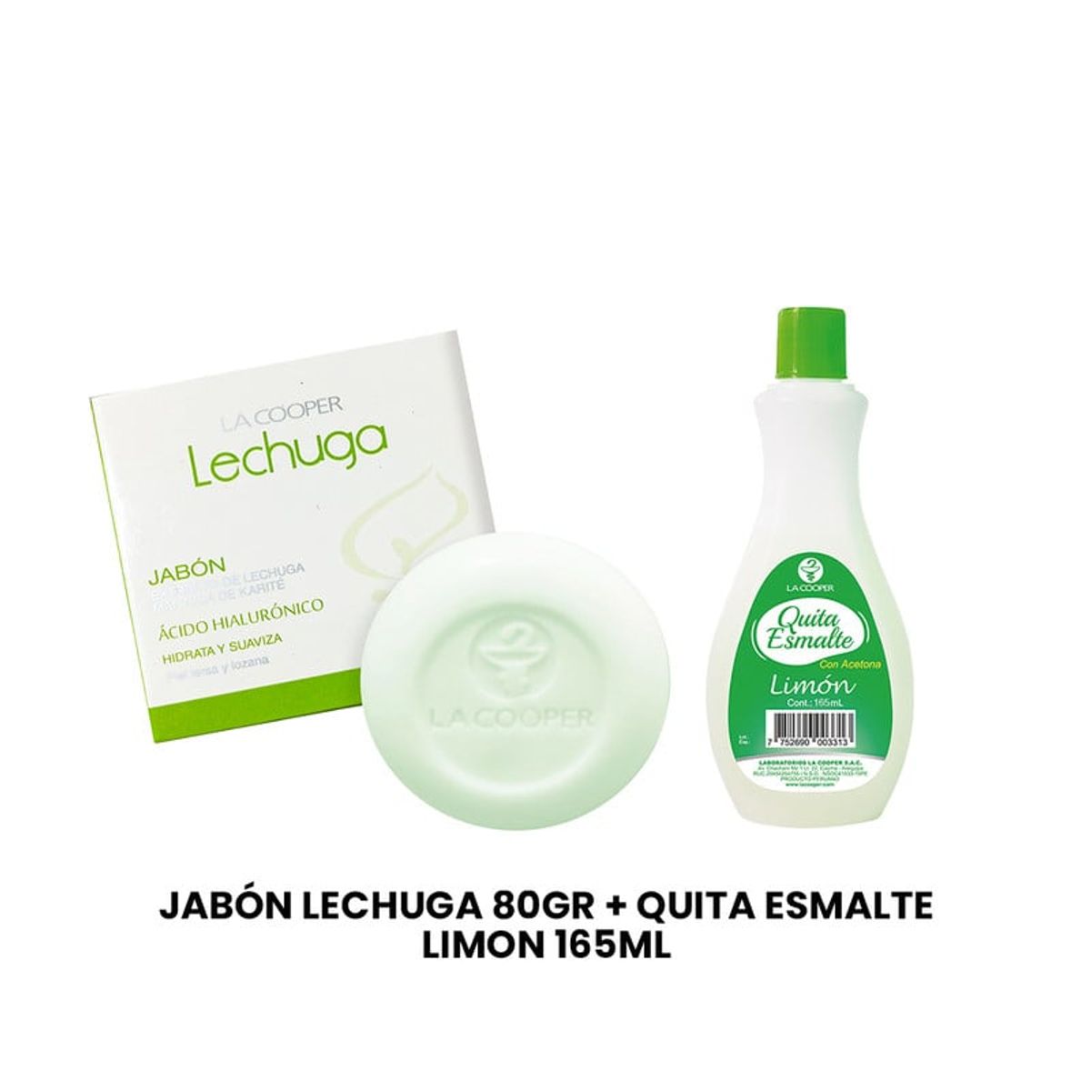 GENERICO - Jabón Lechuga 80Gr + Quita Esmalte Limon 165ml