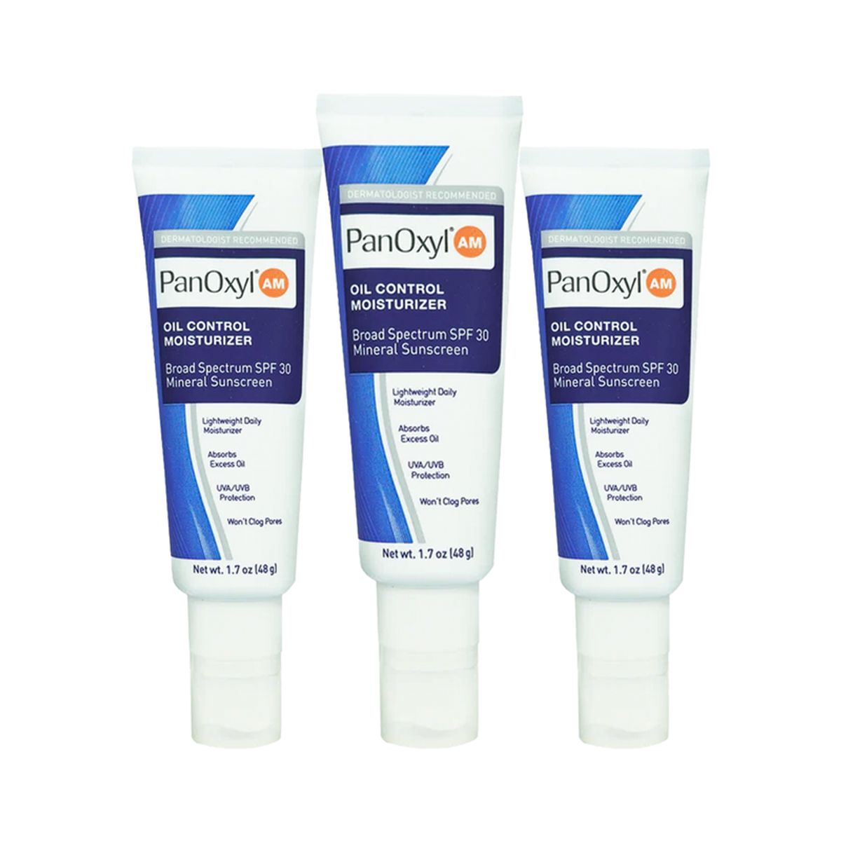 PANOXYL - Crema Hidrante Oil Control Acné SPF30 Panoxyl AM 48Gr 3 Unidades