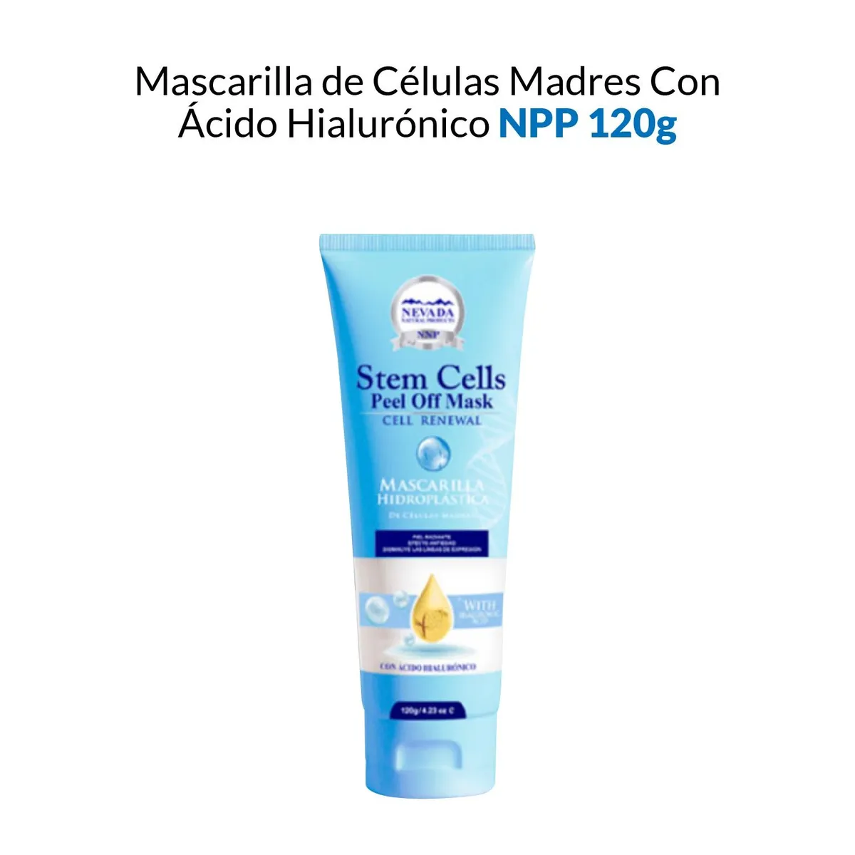 NEVADA NATURAL PRODUCTS - Mascarilla Hidroplastica Celulas Madres Acido Hialuronico Nevada 120Gr