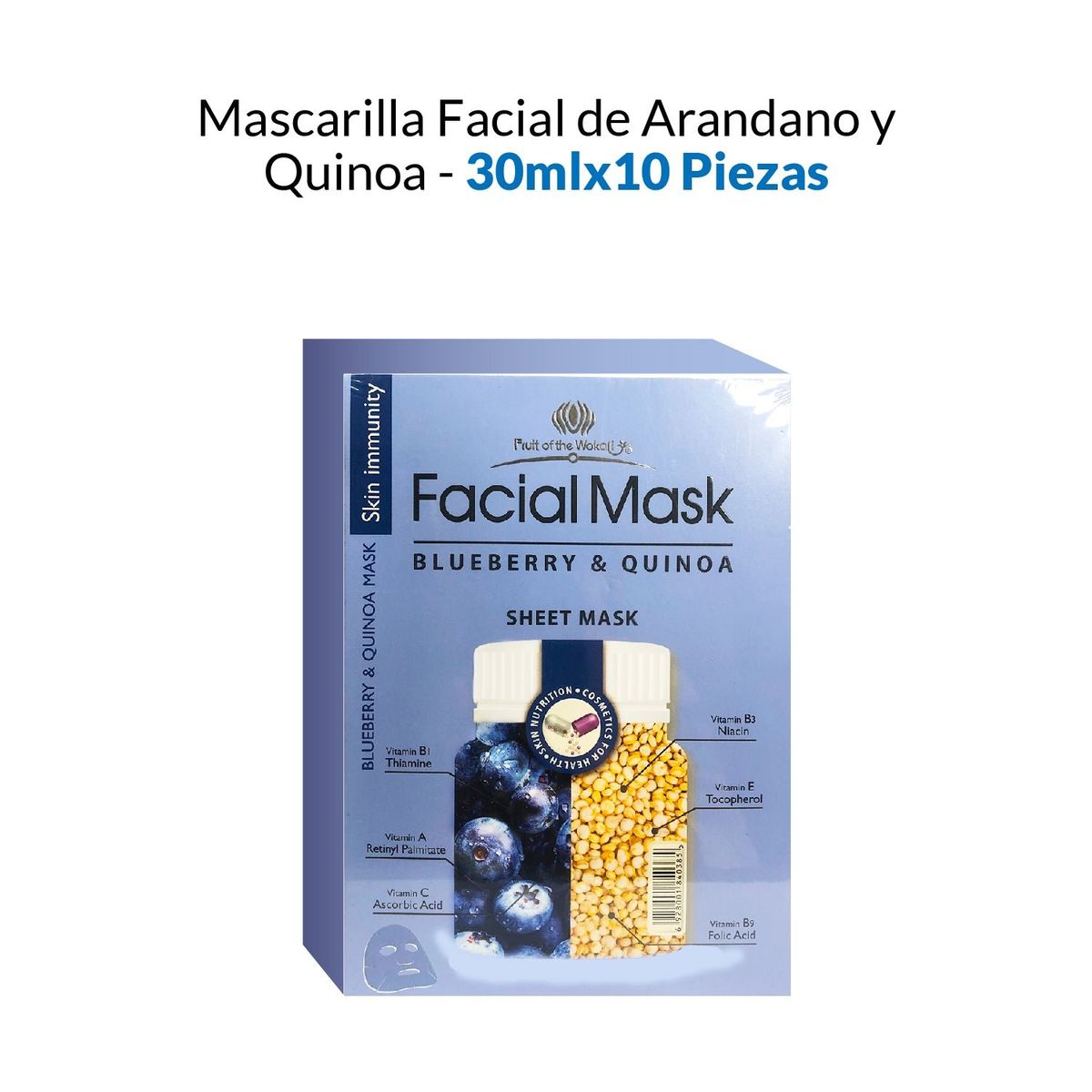 WOKALI - Mascara Facial De Arandano y Quinoa Wokali 30mlx10 Piezas