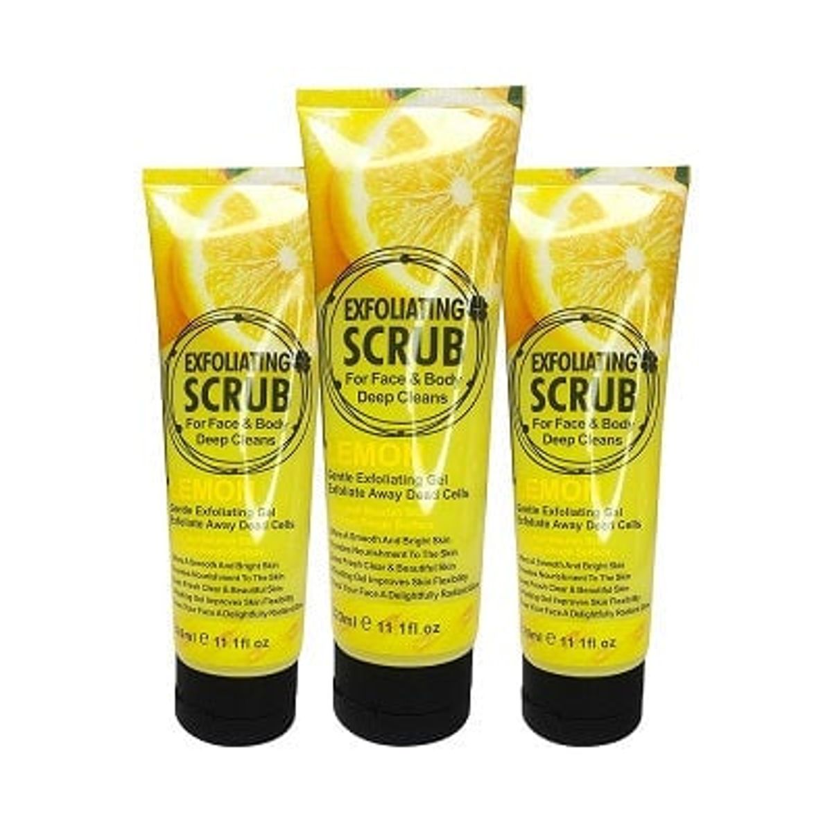 WOKALI - Gel Exfoliante Rostro y Cuerpo De Limón Wokali 320ml 3 Unidades