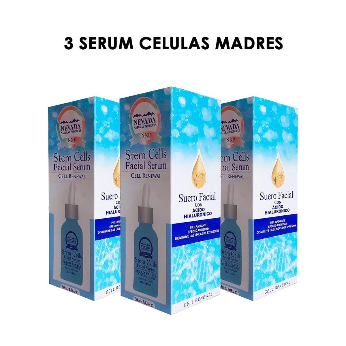 NEVADA NATURAL PRODUCTS - Serum Células Madres Nevada 30ml 3 Unidades