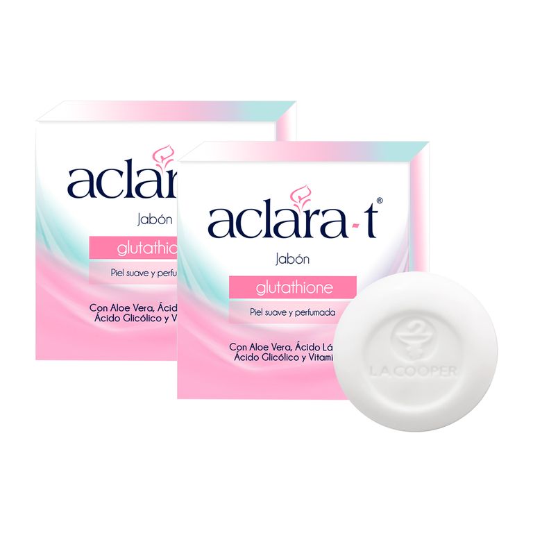 Jabón Con Glutathione Aclara-T 80Gr 2 Unidades GENERICO