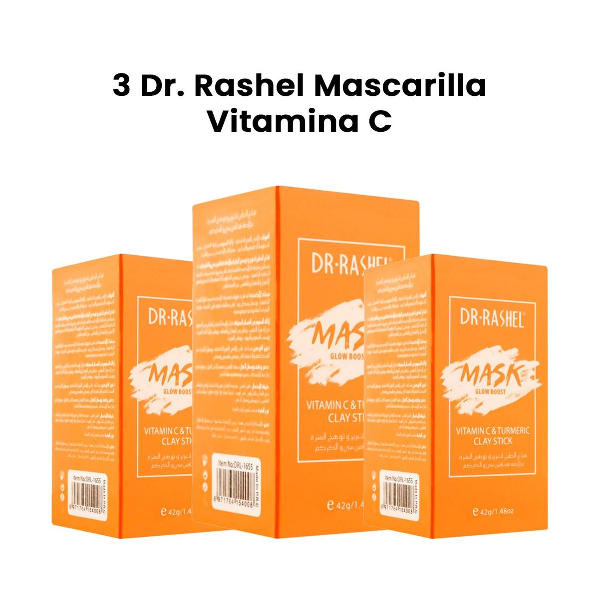 GENERICO - Mascarilla Vitamina C Dr Rashel 42Gr 3 Unidades