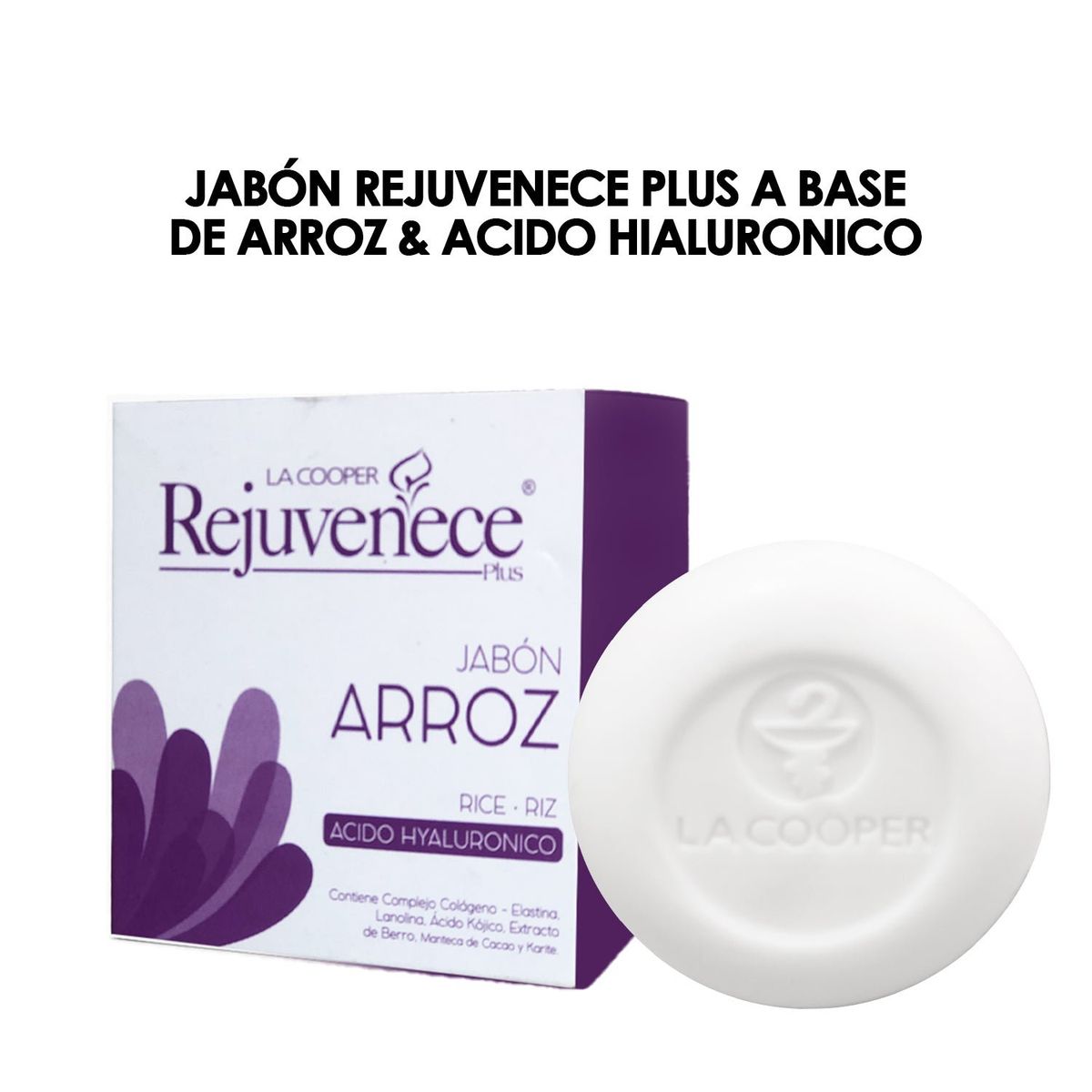 GENERICO - Jabón Reju Plus Base De Arroz & Acido Hialuronico Aclara-t 80Gr