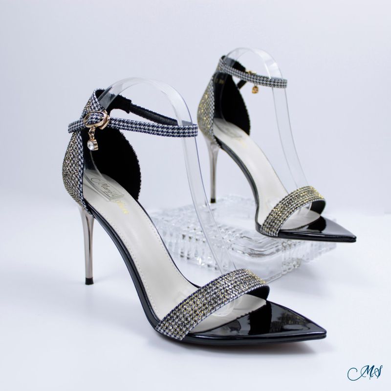 MARGLO SHOES - SANDALIAS BRILLOS MUJER NEGRO M25