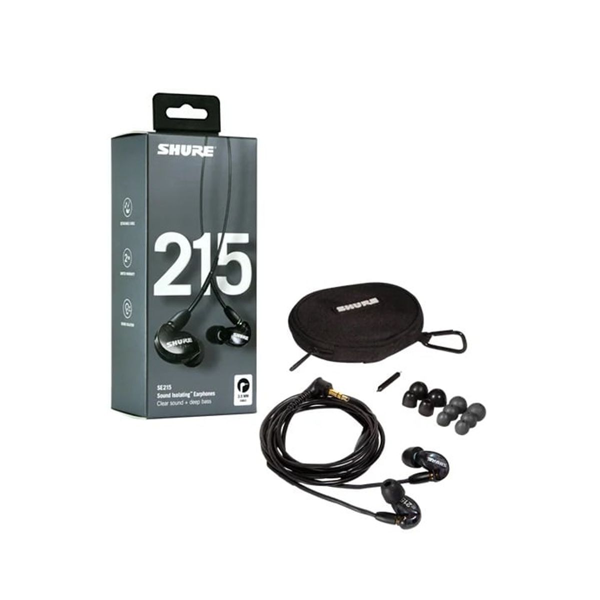 SHURE - SE215-K Shure - Audífonos In Ear para monitoreo