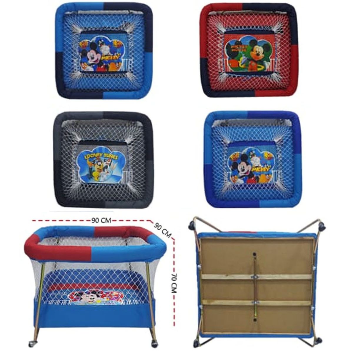 GENERICO - Corral Con Ruedas para Bebes Acolchado Lona Niño