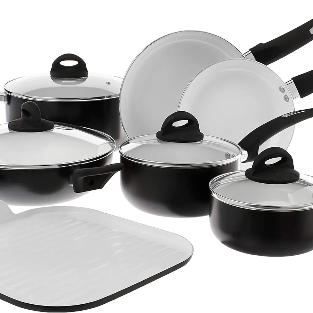 OSTER - Juego de ollas de aluminio Oster - 11 piezas