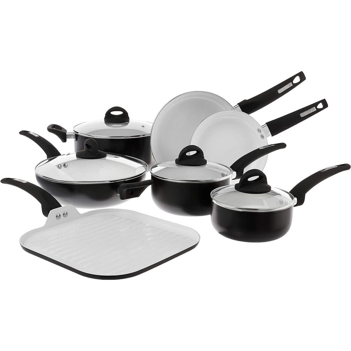 OSTER - Juego de ollas de aluminio Oster - 11 piezas