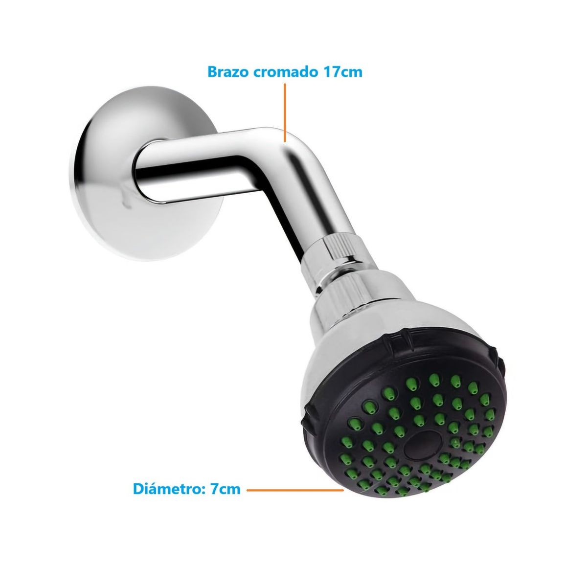 C&A - Cabeza de ducha Redonda 70mm cromada C&A