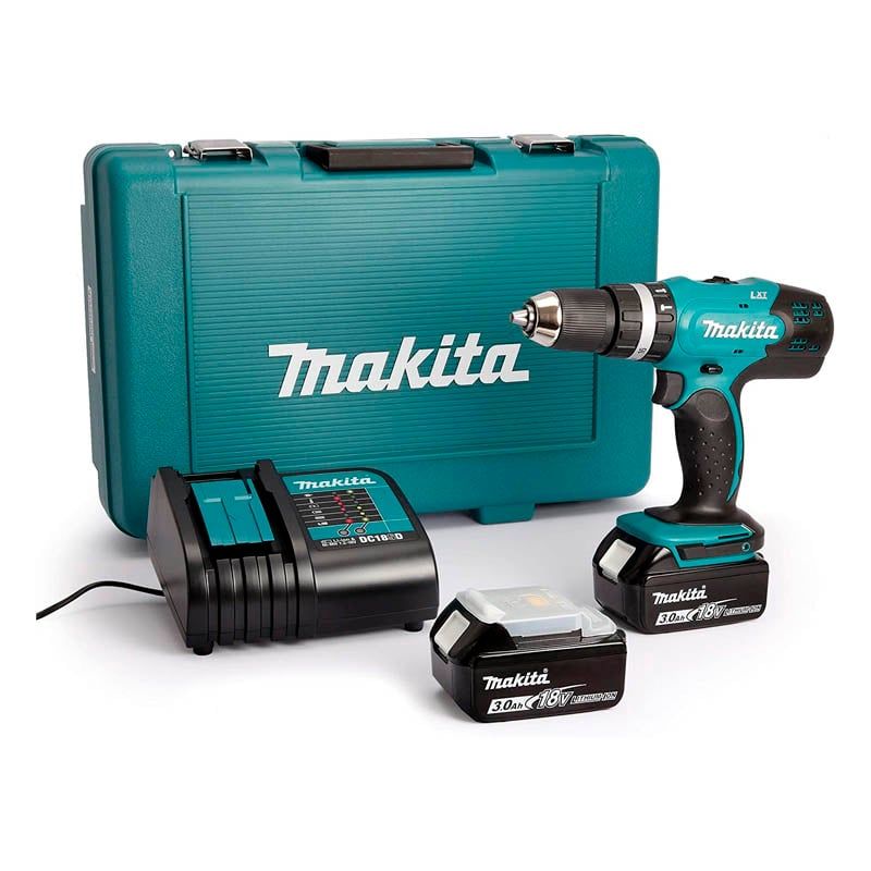 MAKITA - Taladro Atornillador 12 18V LXT 38Nm 2 Bat 30 Ah Makita DHP453SFE