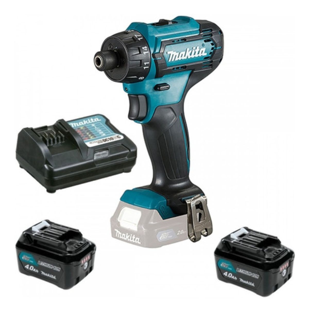 MAKITA - Atornillador 14 Hex 12V CXT 30Nm 2 Bat y Carg Makita DF033DSMJ