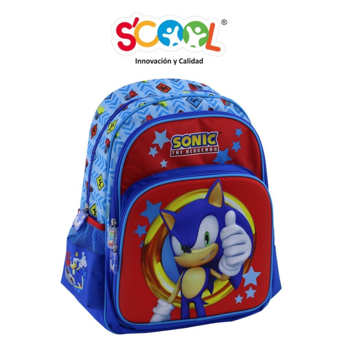 SCOOL - MOCHILA SCOOL 3 BOLSILLOS 3D SONIC
